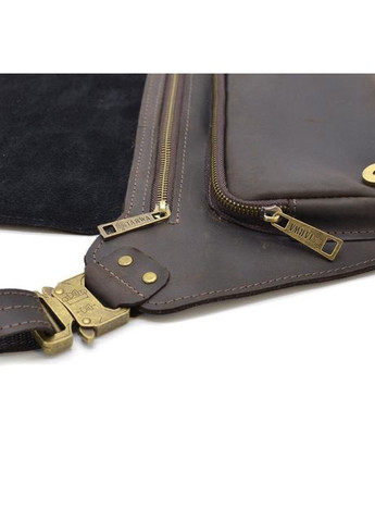 Сумка на пояс через плечо мужская из натуральной кожи большая Темно-коричневый 35140 TARWA (333299993)