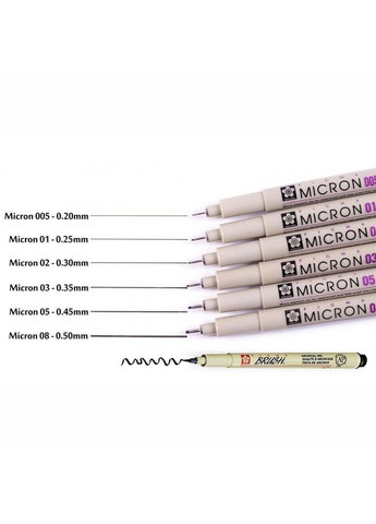 Набор линеров PIGMA Micron 6шт + PIGMA BRUSH В ПОДАРОК Sakura (364193458)