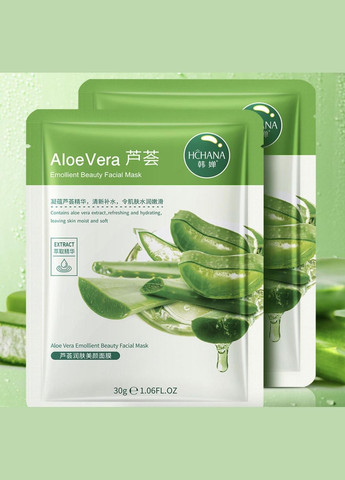 Маска для лица с алоэ вера Aloe Vera Emollient Facial Mask 30 г Hchana (335057192)