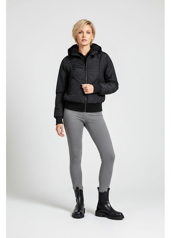 Черная демисезонная женская демисезонная куртка двойка fv-111708-1 черный Forza Viva