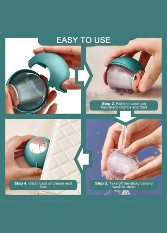 Ролик для очищення одягу силіконовий багаторазовий липкий від шерсті MAG-725 миється водою TOP (296504033)