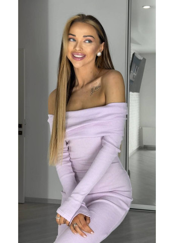 Лавандовое вечернее платье женское No Brand однотонное