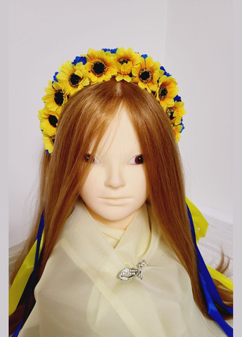 Венчик-обруч на голову ручной работы с желто-синими цветами "Украиночка" Hand Made (317257053)