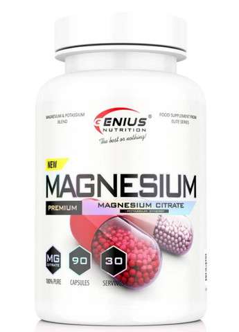 Magnesium 90 Caps Genius Nutrition (285736504)