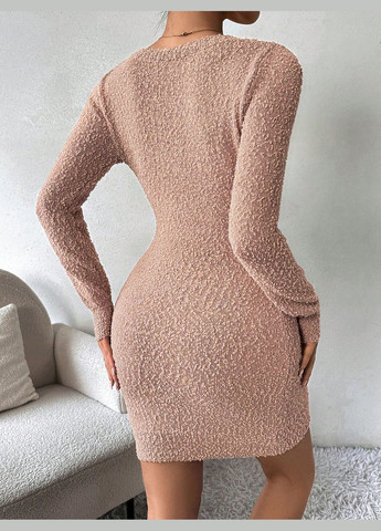 Коричневое повседневный платье SHEIN однотонное