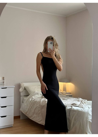 Чорна святковий, вечірня жіноча сукня No Brand однотонна