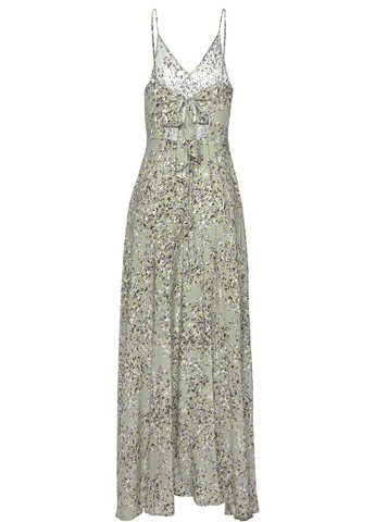 Зеленое платье Lascana с абстрактным узором