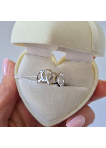 Срібна каблучка без каменів розмір срібло 925 проби Родоване 1628к 1.87г No Brand (355343930)