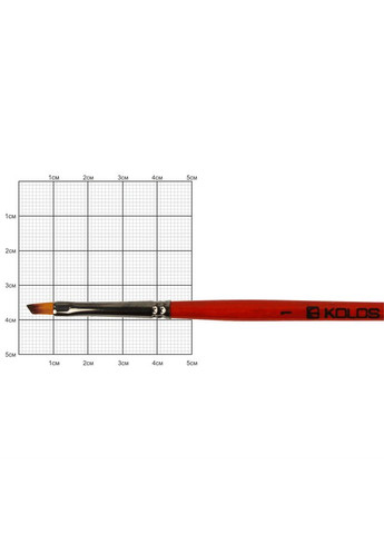 Кисть синтетика угловая Carrot 1097А короткая ручка Kolos (362579281)