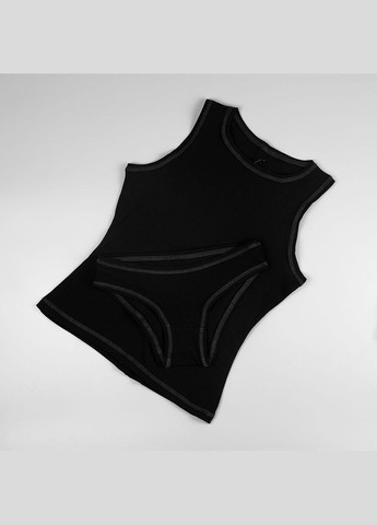 Комплект майка+трусики бавовна комфорт з сірими швами No Brand (349501067)