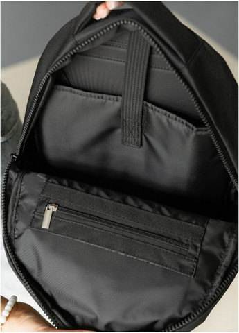 Жіночий тканинний рюкзак з відділенням під ноутбук Чорний з принтом (11320271343) Sambag (360965785)