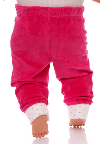 Рожевий зимній костюм з довгим рукавом для велюрової дівчинки friend's рожевий 68 см (26752) BABYKROHA