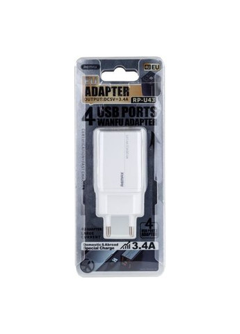 Зарядное устройство для USB RP-U43-White белый Remax (364769964)
