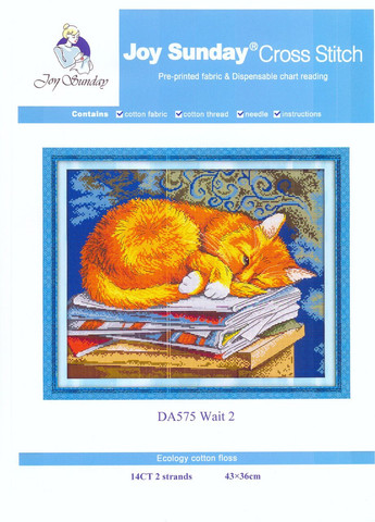 Набір для вишивання за нанесеною на канву схемою"Wait 2 ".AIDA 14CT printed, 43*36 см Joy Sunday (313614496)