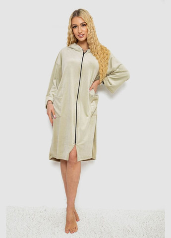 Халат жіночий велюровий на блискавці Fashion (338597404)