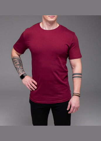 Темно-красная базовая футболка с коротким рукавом Vakko
