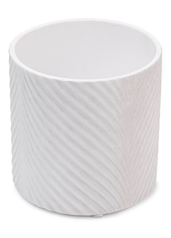 Кашпо для цветов elemi Листок 13 см керамическое 1,3 л белое Мамин Посуд (336213680)