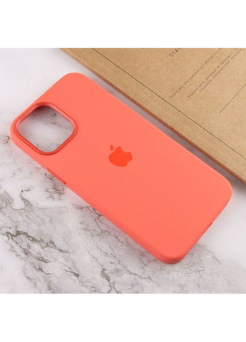 Чохол Silicone case (AAA) з Magsafe та анімацією для Apple iPhone 12 Pro / 12 (6.1") Помаранчевий Epik (372498836)