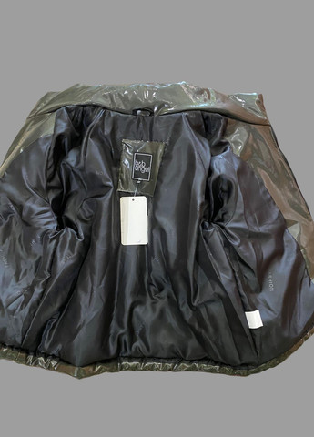 Оливкова (хакі) демісезонна куртка лакова для дівчинки хакі Baby Angel