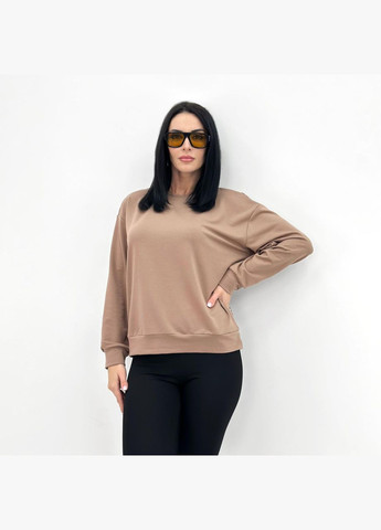 Кавовий базовий світшот із двонитки Fashion Girl (300850214)