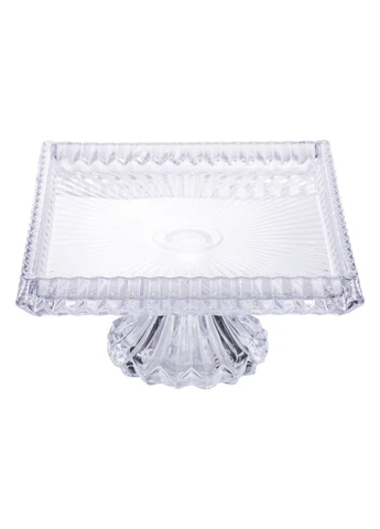 Тортовница прямоугольная на ножке 30×25×13 (см) стеклянная HP-19-147 Yiwu (391444946)