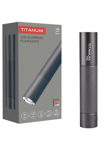 Світлодіодний ліхтарик TLFT14G 300Lm 5000K Gray з функцією power bank Titanum (282312660)
