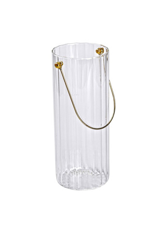 Декоративная стеклянная ваза для цветов с ручкой 29,5 см Jooki (360921039)