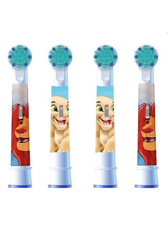 Насадки Кing Lion Pro Kids для дитячої електричної зубної насадки орал би Лев 4 штуки Oral-B (313868102)