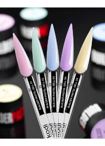 Моделирующий гель для наращивания ногтей Kodi Builder Gel Pastel №04 13 г лавандовый Kodi Professional Гель для нарощування нігтів (390256498)