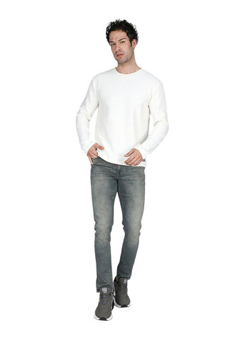 Футболка-лонгслів щільна з рельєфом чоловіча Lee Cooper білий бавовна