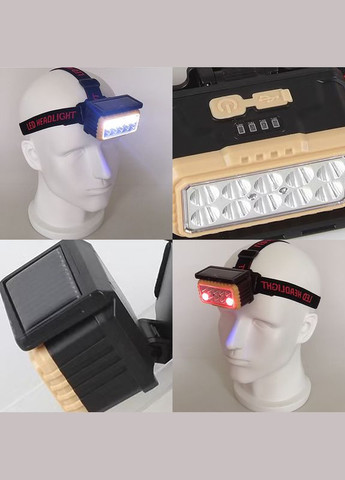 Налобный фонарь BL-LY-806 фонарик с солнечной батареей 6шт X-Balog (352012309)