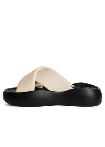 Молочные шлепанцы на платформе 4705 ALLSY