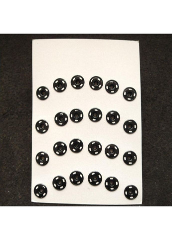 D=15мм, пришивные застежки-кнопки для одежды 24шт металл цвет черный Plus-plus (352747900)