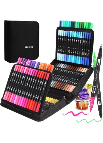 Акварельные Color pencil, 100шт. Художественные Маркеры с сумкой для рисования No Brand (326607032)