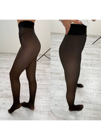 Колготки теплые флисовое утирание, снаружи как прозрачные, пояс мягкий Україна (364828828)