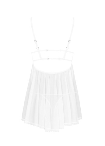 Пеньюар и трусики Heavenlly babydoll & thong белые - CherryLove Obsessive (296623404)