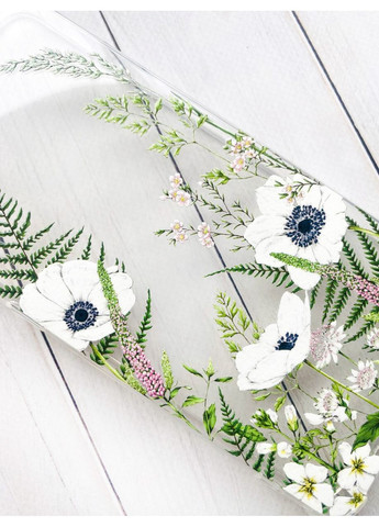 Прозорий чохол на Motorola Moto G72:: Квіти польові (принт 363) CASE CONTROL (360701809)