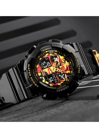 Годинник чоловічий наручний 1832 (Чорний з золотом та червоним) Skmei (314483264)