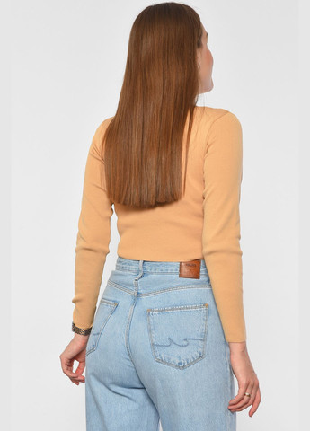 Бежевый демисезонный кофта женская трикотажная бежевого цвета пуловер Let's Shop