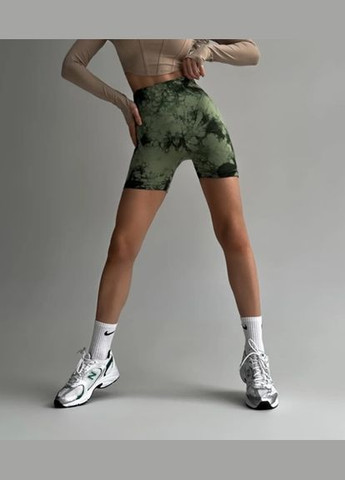 Велосипедки-шорти жіночі з пуш-ап TieDye 18683 S хакі Fashion (336873696)