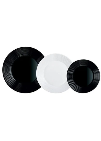 Сервиз столовый чёрно Harena Black/White 18 предметов (N1518) Luminarc (314874403)