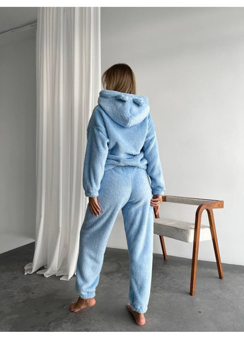 Голубая женский махровый домашний костюм Osoblyva