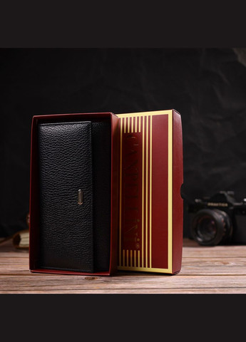 Функциональный кошелек для женщин из натуральной кожи 21822 Черный Canpellini (331907030)