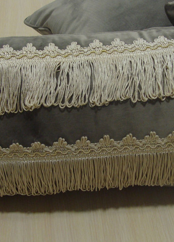 Комплект декоративных подушек Hand Made бархат 60х30см 1шт 48х25см 2шт серые 3шт (п_0375) Firanka HandMade (311281316)