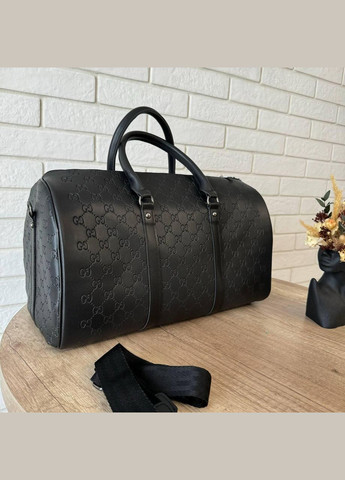 Большая женская сумка с тиснением стиль Гуччи черная, городская сумочка для зала фитнеса No Brand (334730911)