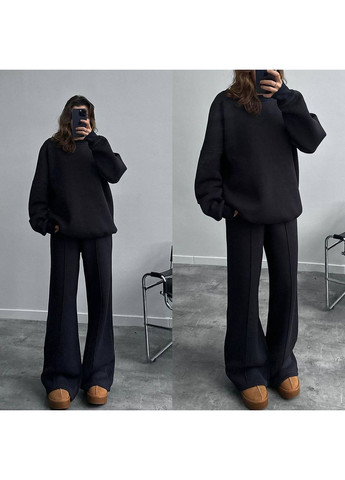 Женский теплый костюм OVERSIZE из тринитки на флисе No Brand (363023218)