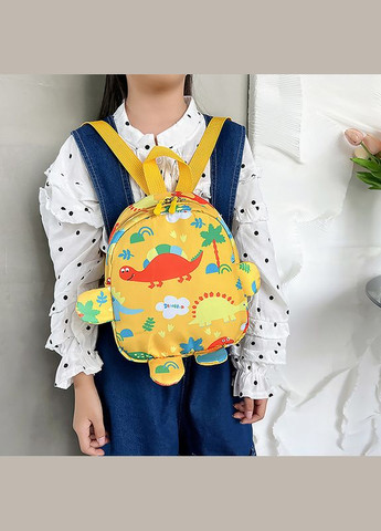 Детский рюкзак A-1025 Dinosaur на одно отделение с ремешком Yellow Lesko (316088018)