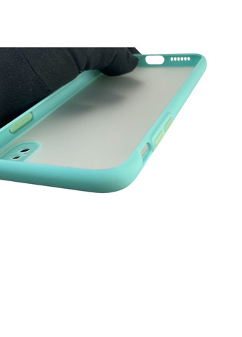 Чохол для телефона iPhone X з високими бортами із захистом камери на айфон х бірюзовий Apple (366236710)