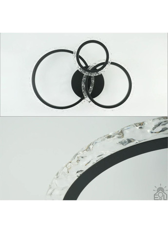 Смарт люстра керована світлодіодна TRIO 3R 70 Вт Чорна ESLLSE (365651721)