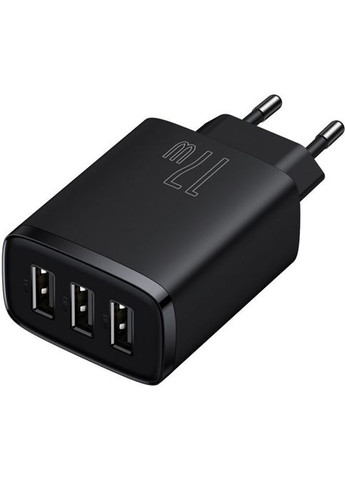 Зарядний пристрій Baseus Compact Charger 3U Black (268146191)